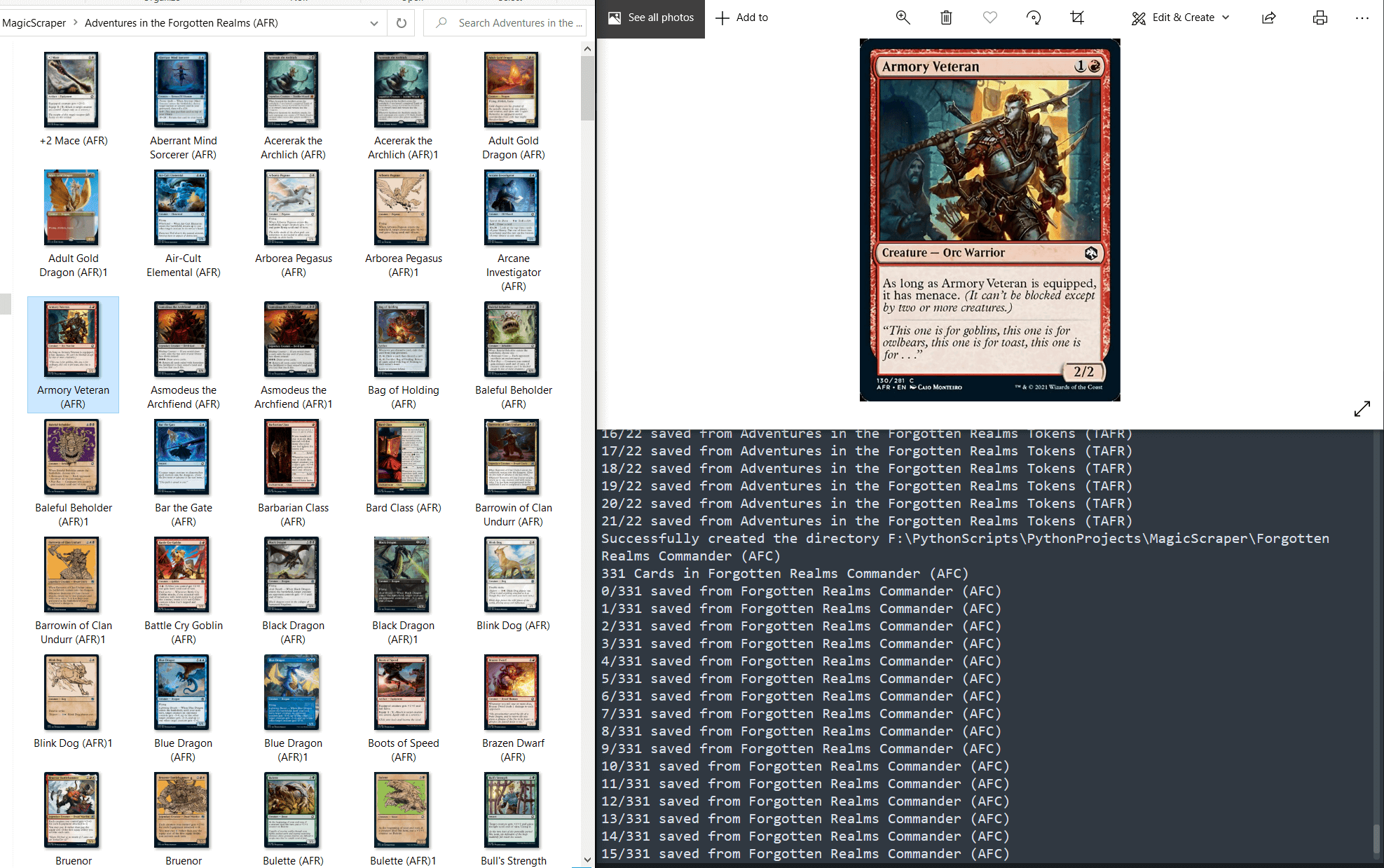 MTG scraper